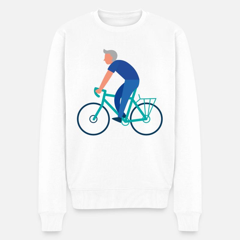 Blue Biker - Pull Premium bio Homme - blanc