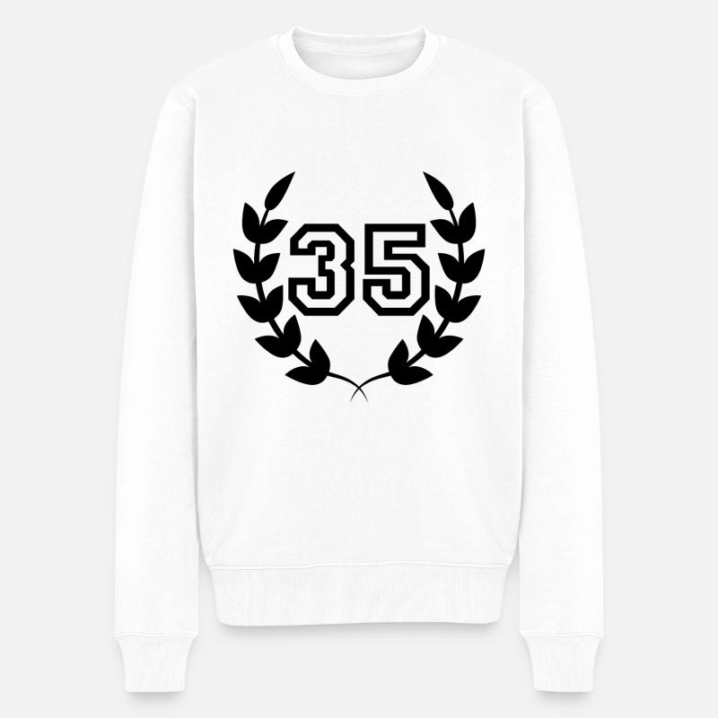 35e anniversaire-idée cadeau 35ans - Pull Premium bio Homme - blanc