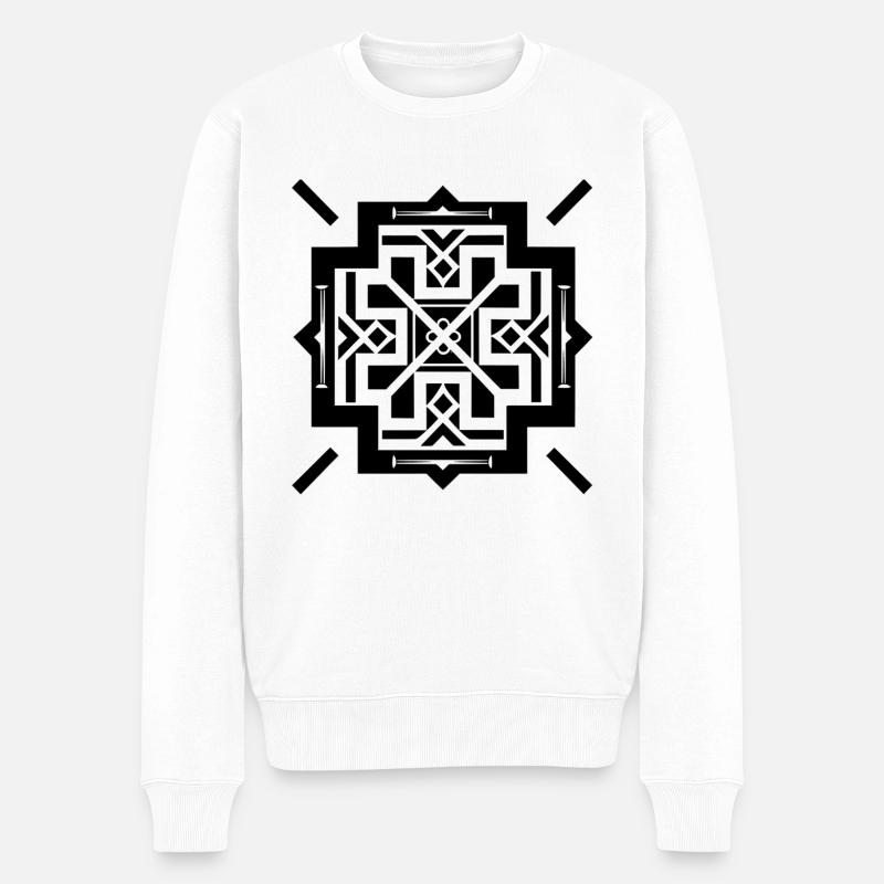 maya8 - Männer Premium Bio Pullover - Weiß