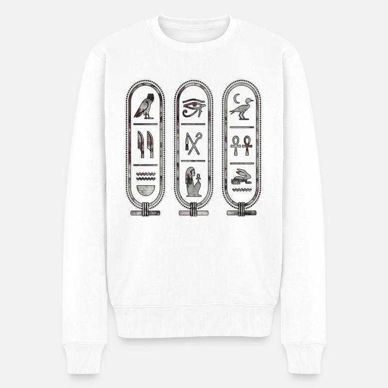 Egypte Egypte Isis Pharaons Pharaons Pyramide Afrique - Pull Premium bio Homme - blanc