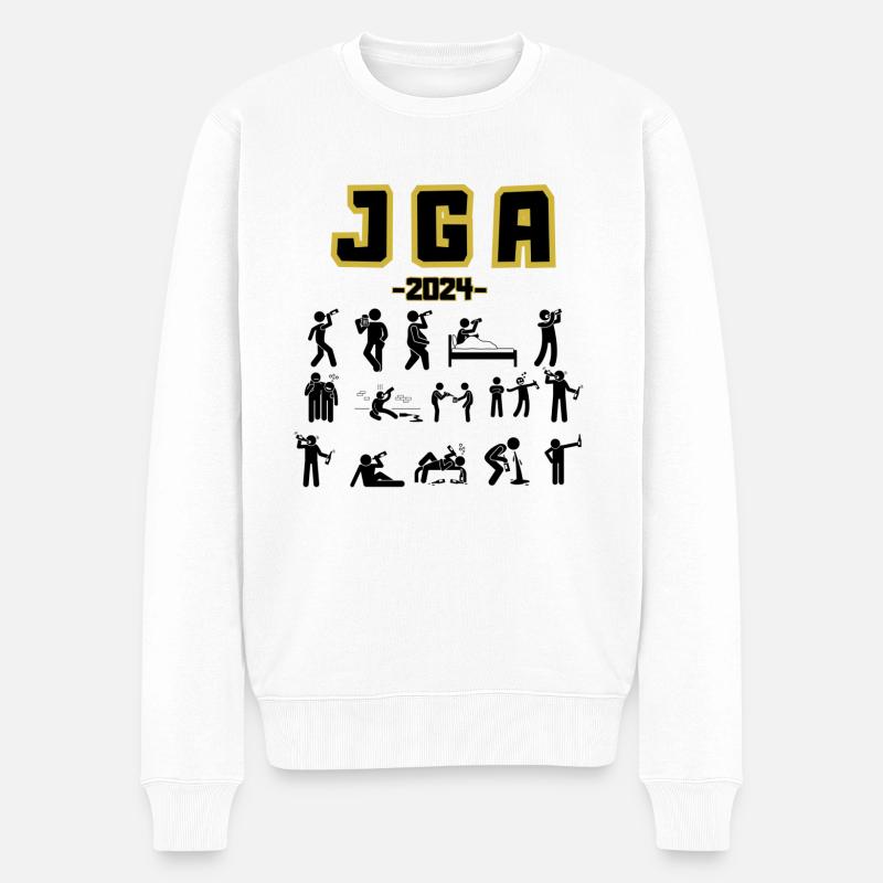 JGA 24 - JGA Premium Shop - Männer Premium Bio Pullover - Weiß