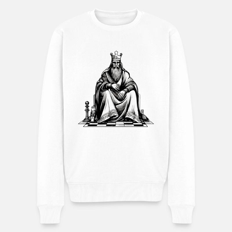 Roi Philippe sur son trône - Pull Premium bio Homme - blanc