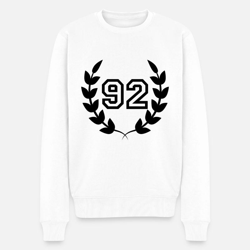 92. Geburtstags-Geschenkidee 92 Jahre - Männer Premium Bio Pullover - Weiß