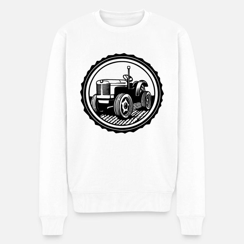 Tracteur - Pull Premium bio Homme - blanc