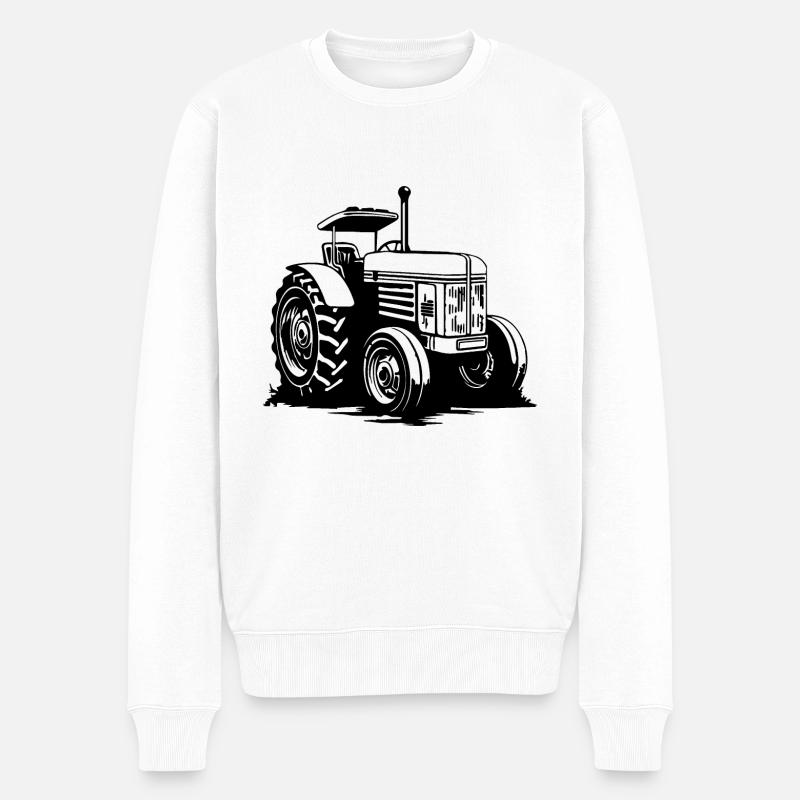 Traktor - Männer Premium Bio Pullover - Weiß