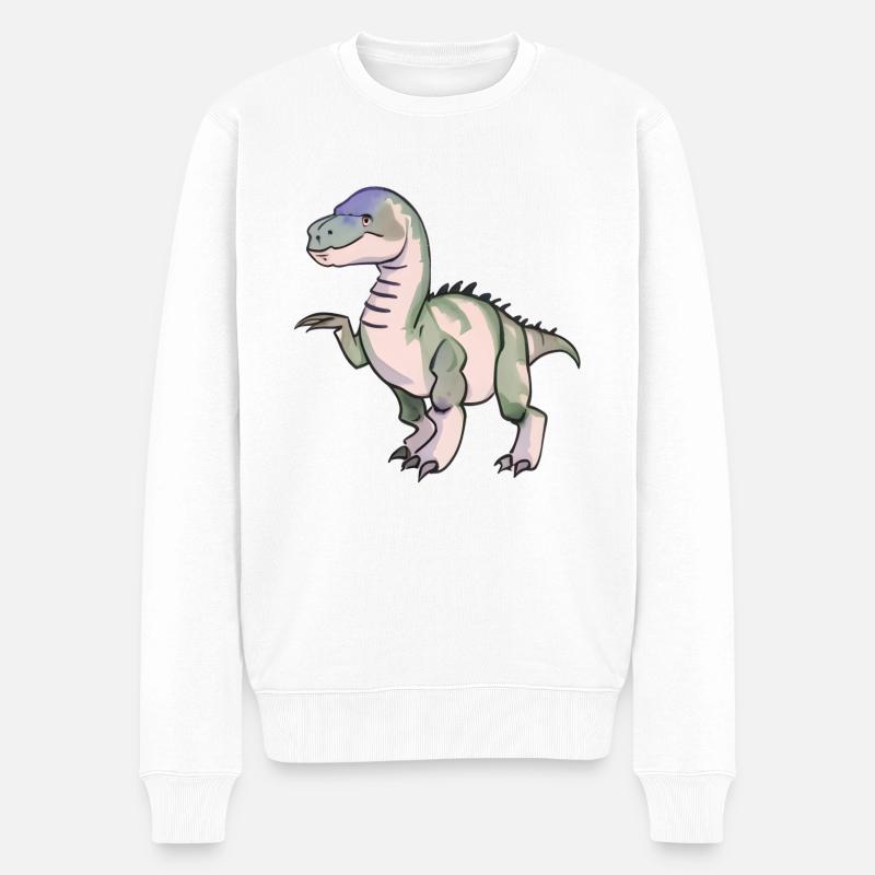 Dinosaurier klein - Dinofreunde - DesignWerkstatt - Männer Premium Bio Pullover - Weiß