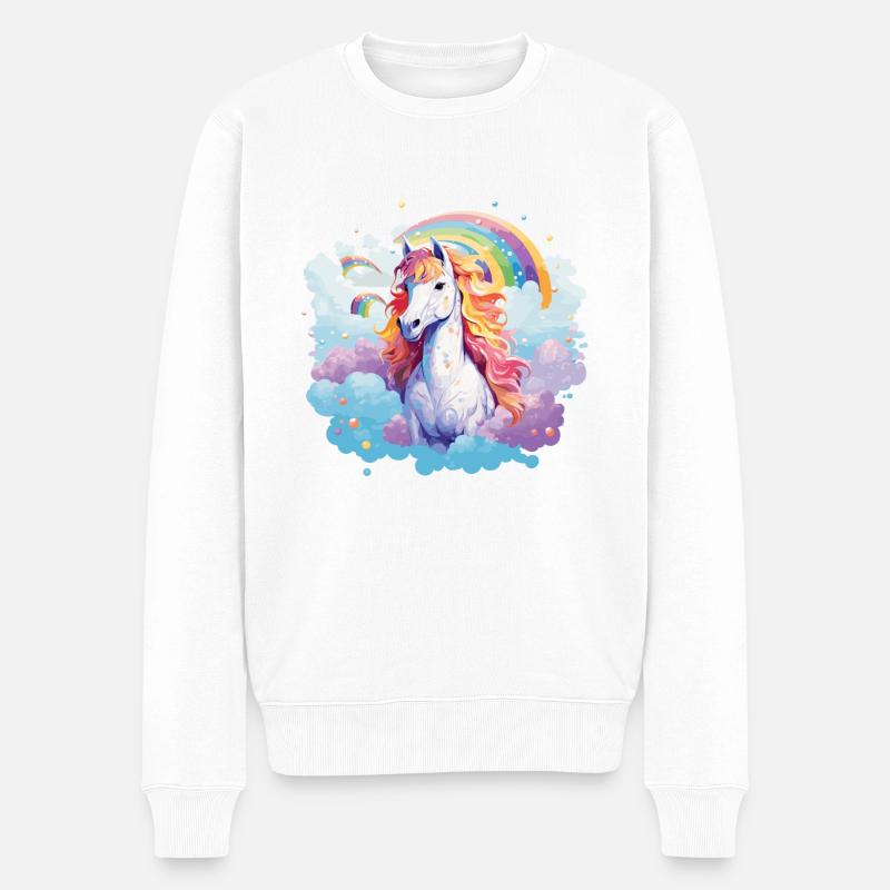 Cheval du ciel - Pull Premium bio Homme - blanc