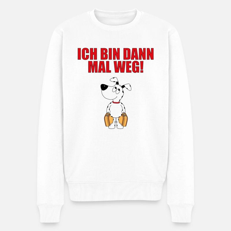 HUND - HUNDE - TIER - TIERE - Männer Premium Bio Pullover - Weiß