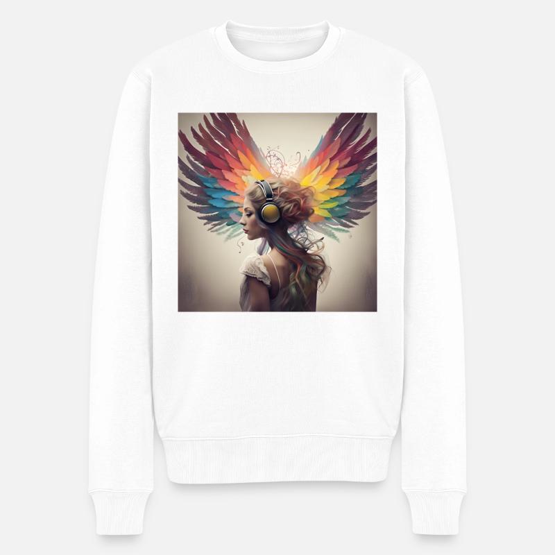 Music Elf2 - Männer Premium Bio Pullover - Weiß
