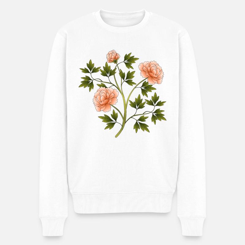 Fleur - Pull Premium bio Homme - blanc