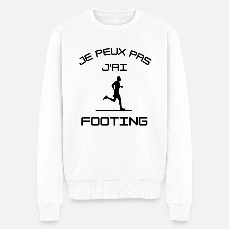 J'peux pas j'ai footing - Pull Premium bio Homme - blanc