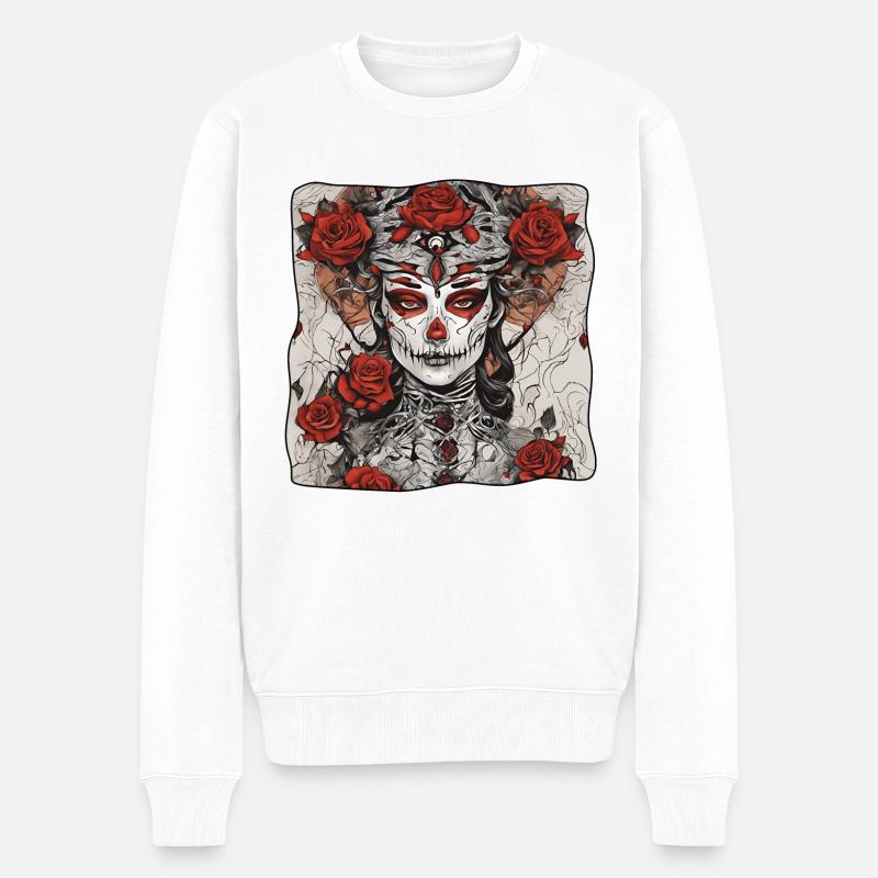 La Catrina - Pull Premium bio Homme - blanc