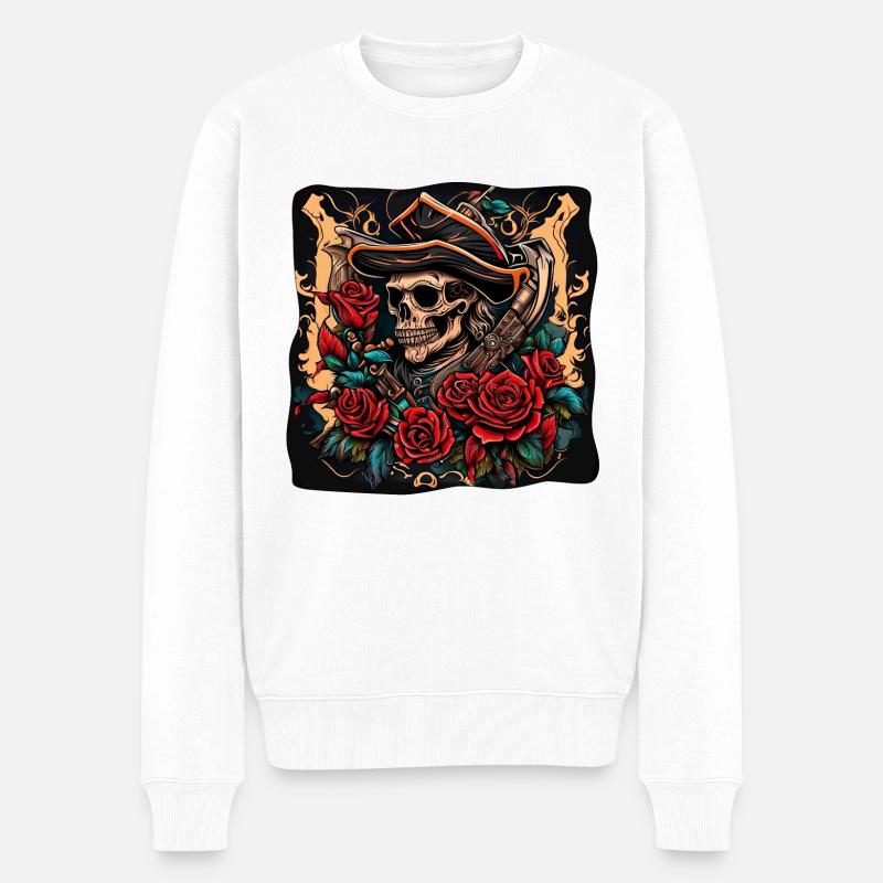 Squelette - Pull Premium bio Homme - blanc