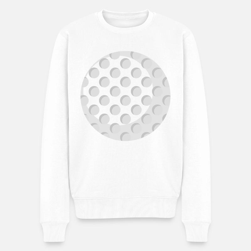 Golfball - Männer Premium Bio Pullover - Weiß