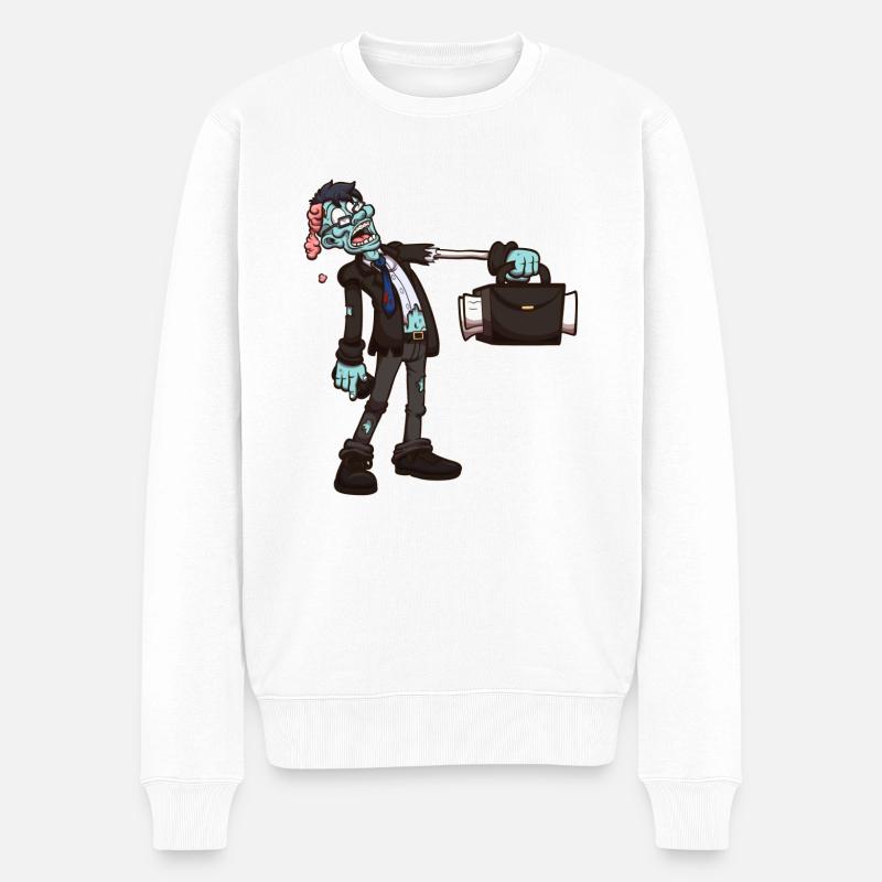 Zombie de travail - Pull Premium bio Homme - blanc