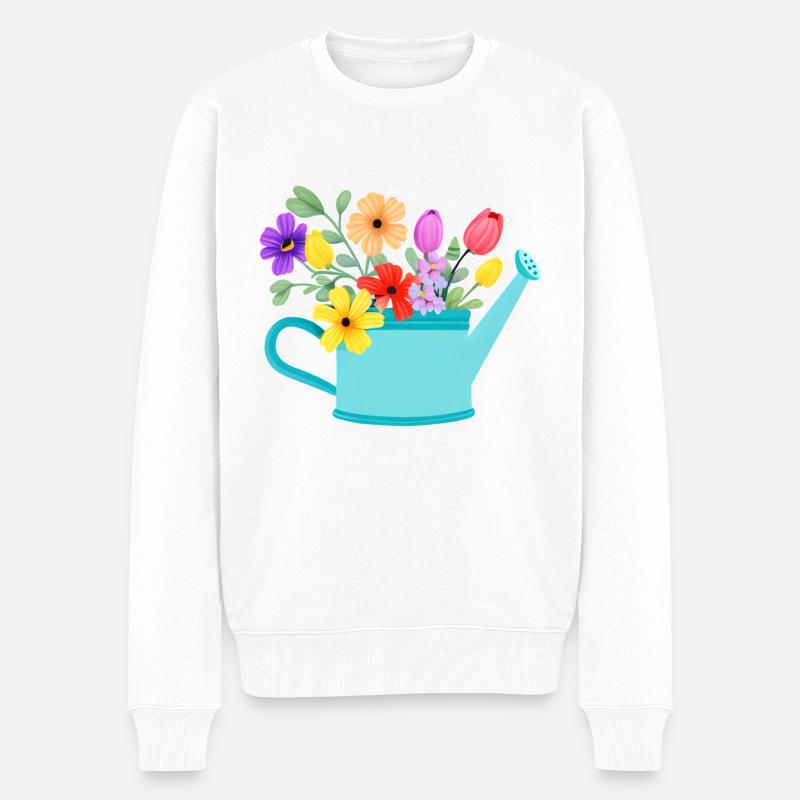 Blume Geschenk Blumen Garten Hobbygärtner Gärtner - Männer Premium Bio Pullover - Weiß