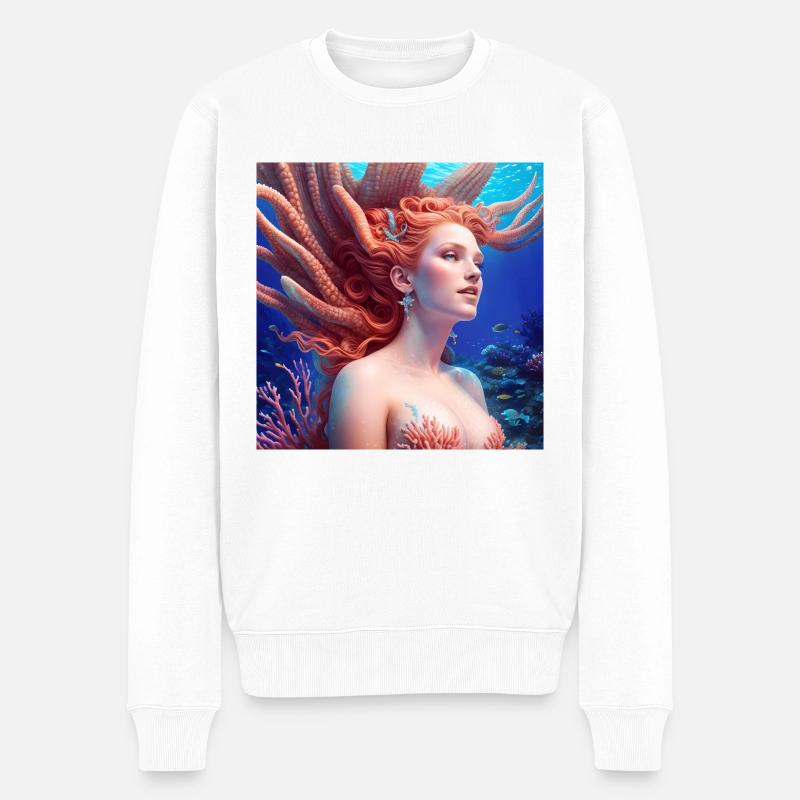 blockedName - Männer Premium Bio Pullover - Weiß