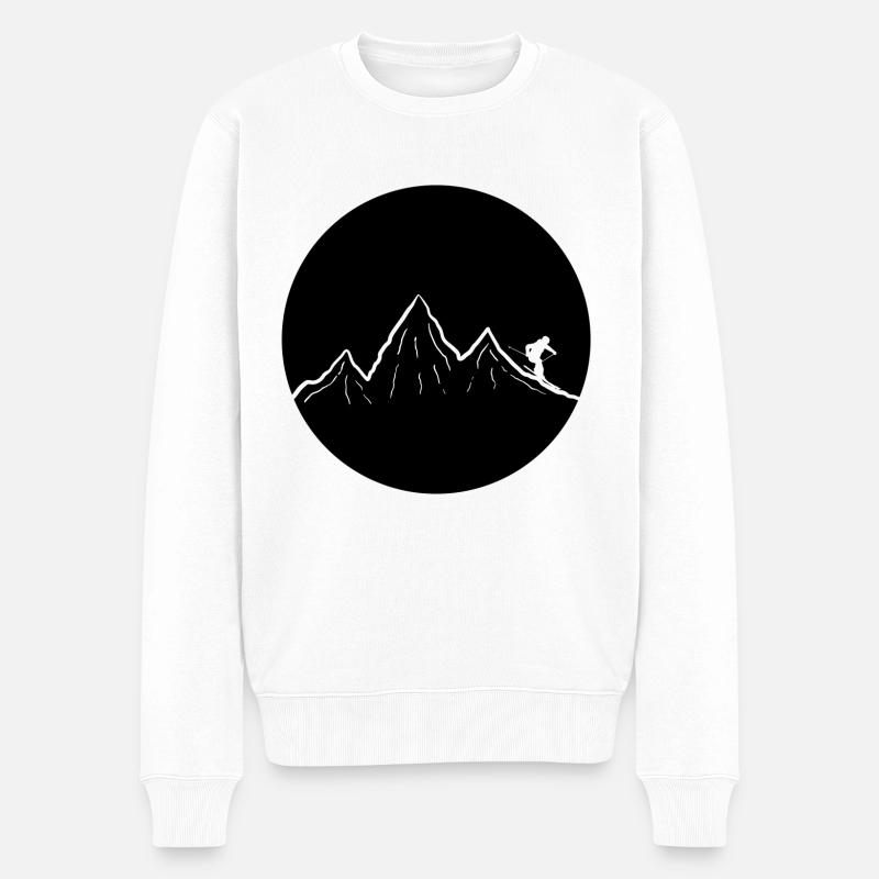 Ski Urlaub LOGO - Männer Premium Bio Pullover - Weiß