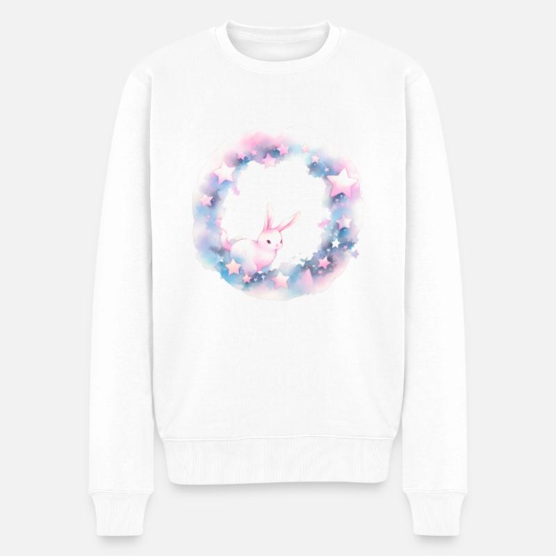 Lapin Nuage - Pull Premium bio Homme - blanc