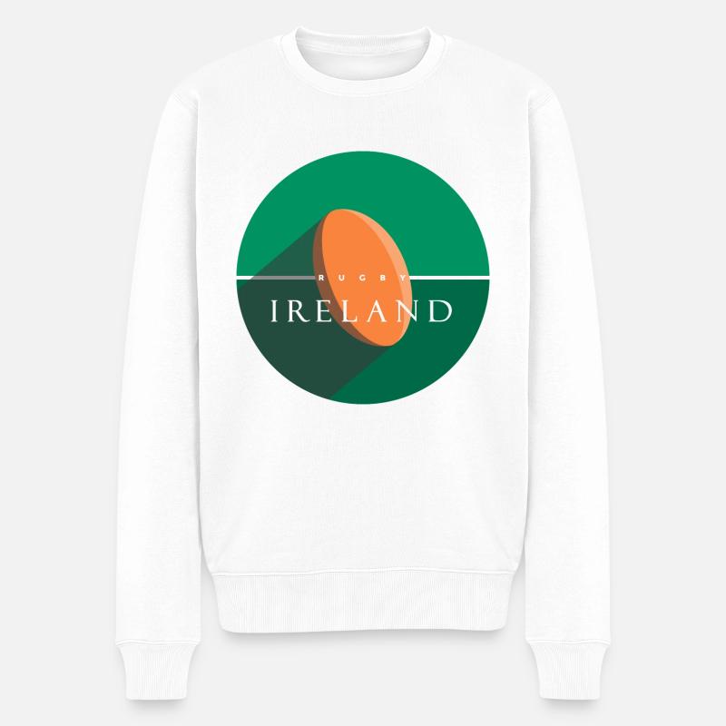 RUGBY IRELAND - Männer Premium Bio Pullover - Weiß