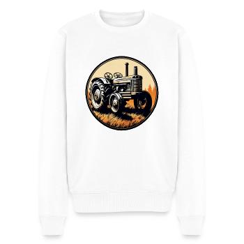 Tractor / Agriculture / Farmer / Field Work - Men's Premium Organic Jumper - white - Front - Thijin (182cm)