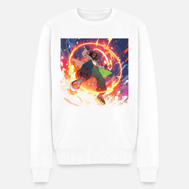 Fire Dance - Pull Premium bio Homme - blanc