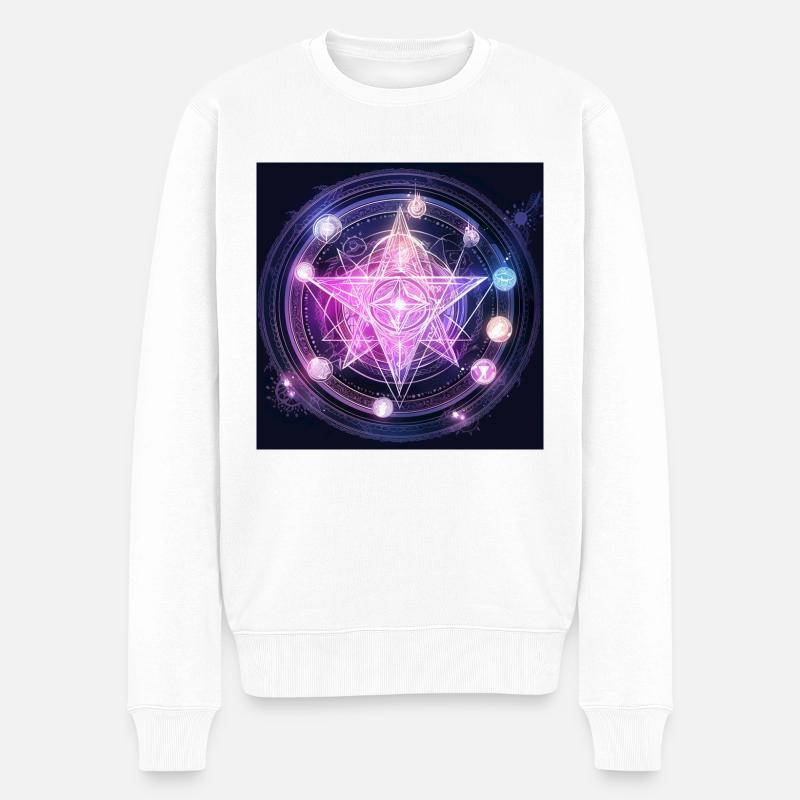 Astro-Stern - Männer Premium Bio Pullover - Weiß