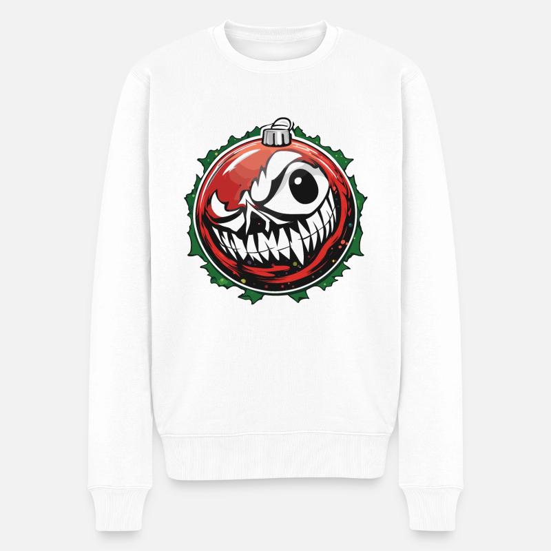 Christbaumkugel / Weihnachtsbaum /Weihnachten - Männer Premium Bio Pullover - Weiß
