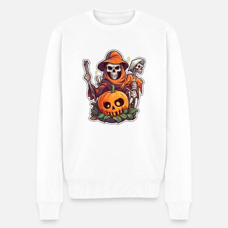 witch 5 - Männer Premium Bio Pullover - Weiß