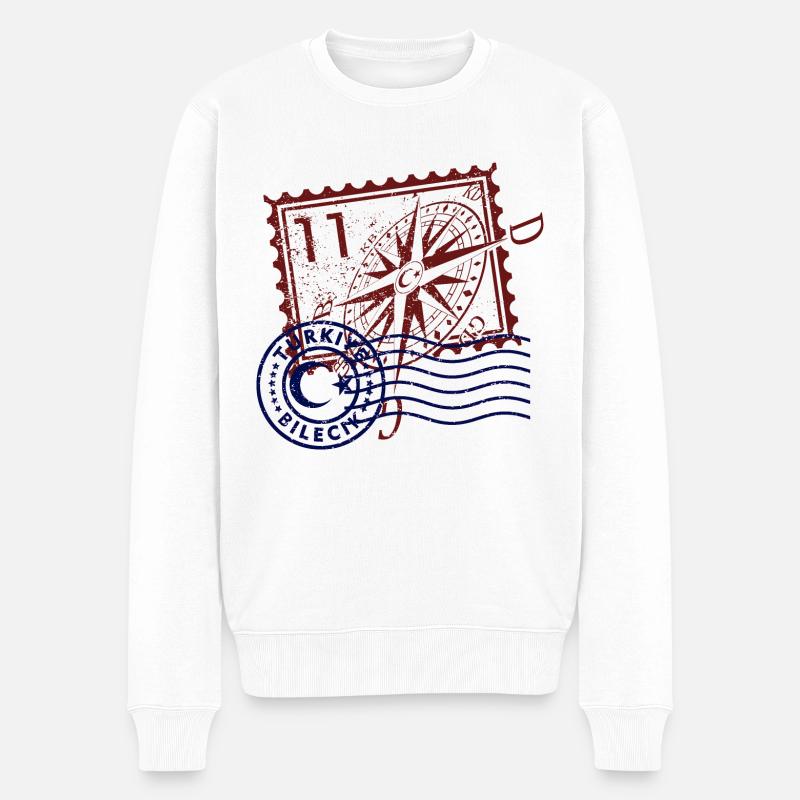 Bilecik - Männer Premium Bio Pullover - Weiß