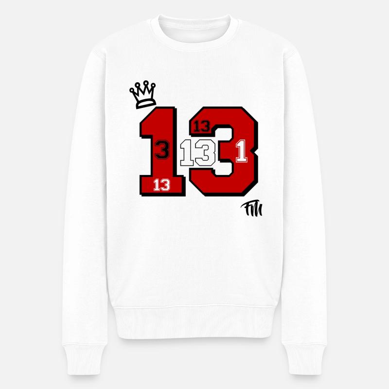 13 Conception NOUVEAU - Pull Premium bio Homme - blanc