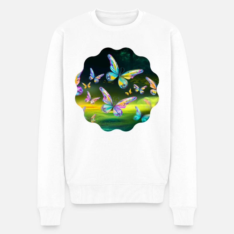 Papillons - Pull Premium bio Homme - blanc