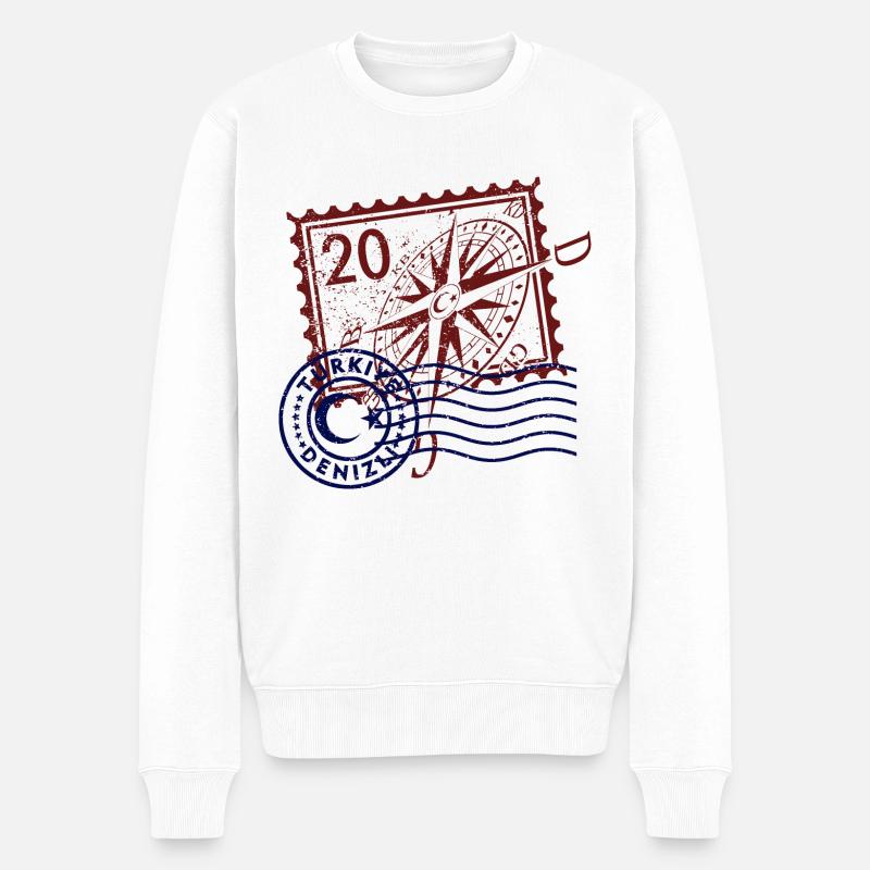Denizli - Männer Premium Bio Pullover - Weiß