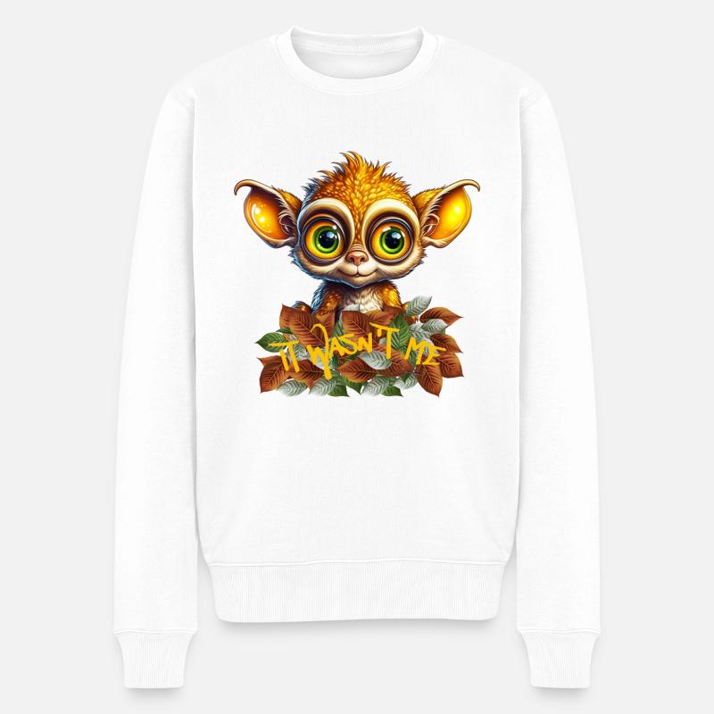 Ich war es nicht, ein supersüßer Gremlin - Männer Premium Bio Pullover - Weiß