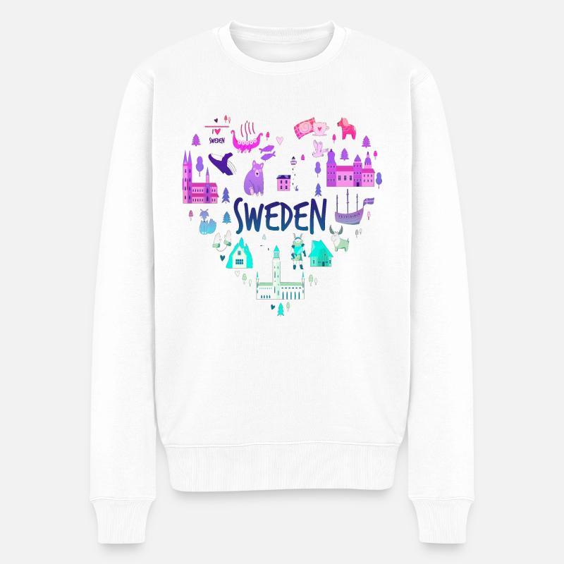 Schweden Schweden norden skandinavien wikinger lagom swe - Männer Premium Bio Pullover - Weiß