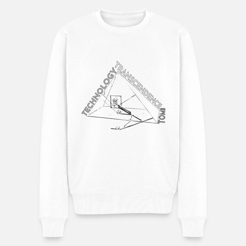 Pyramide - Tombe, Technologie, Transcendance - Pull Premium bio Homme - blanc
