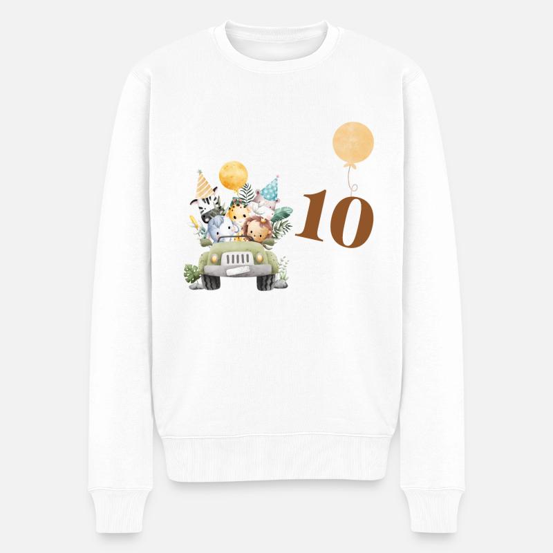 10e anniversaire safari - Pull Premium bio Homme - blanc