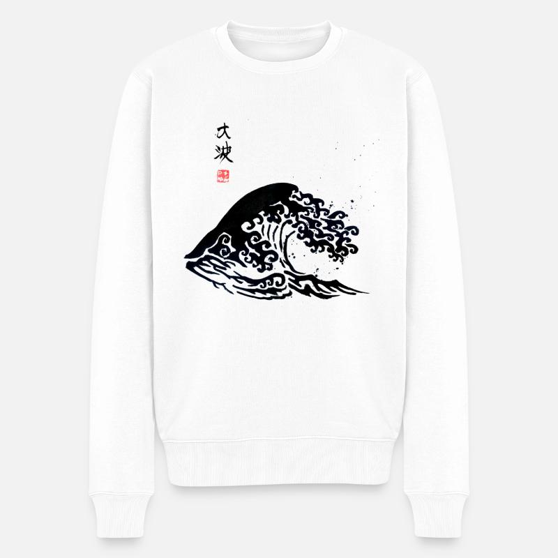 big wave - Pull Premium bio Homme - blanc