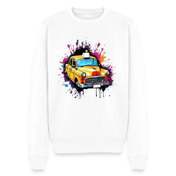 Taxi / Taxi Driver / America / Comic / Old School - Men's Premium Organic Jumper - white - Front - Thijin (182cm)