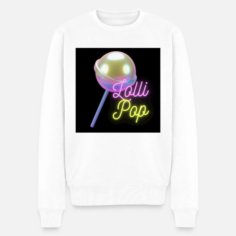 Lolli Pop - Männer Premium Bio Pullover - Weiß