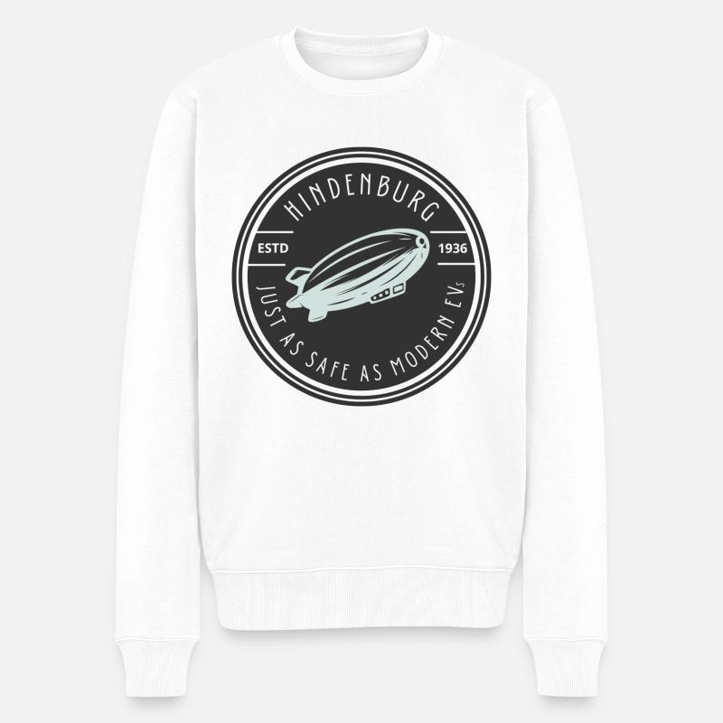 Hindenburg - Männer Premium Bio Pullover - Weiß
