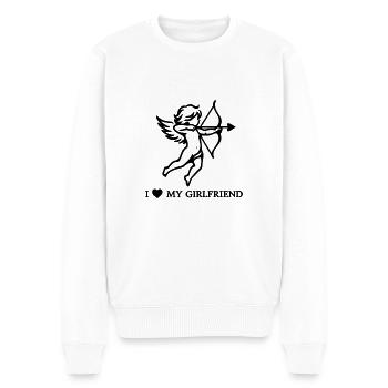 T-shirt petite amie de Cupidon (3) - Pull Premium bio Homme - blanc - Devant - Thijin (182cm)