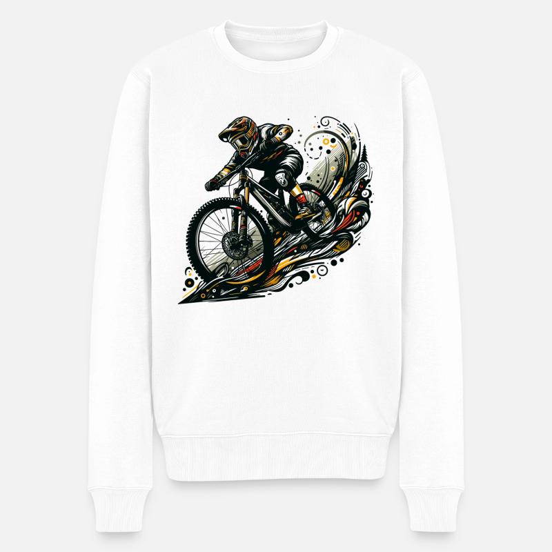 VTT VTT Descente Cadeau - Pull Premium bio Homme - blanc