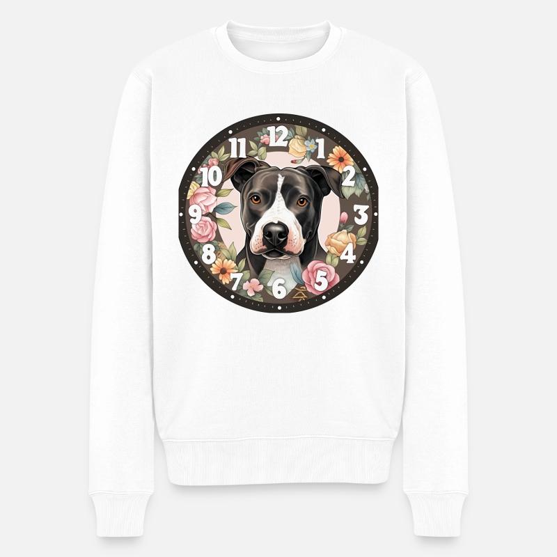 L'heure des fleurs - Pull Premium bio Homme - blanc