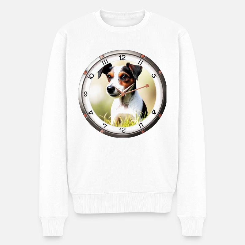 Le temps des champs - Pull Premium bio Homme - blanc