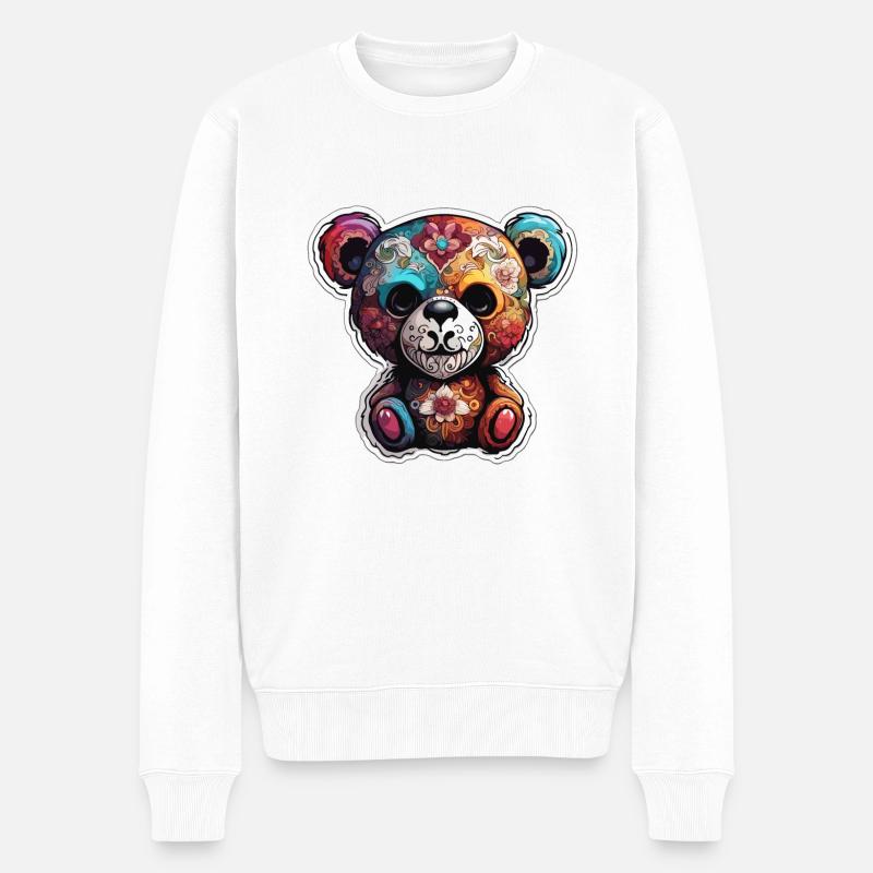 Teddybär / Kuscheltier / Stofftier / Geschenkidee - Männer Premium Bio Pullover - Weiß