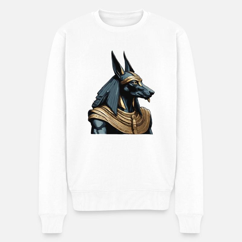 Egypt / Pharaoh / Mummies / Hieroglyphics / Sphinx - Men's Premium Organic Jumper - white