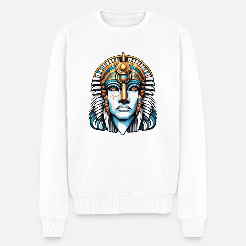Egypt / Pharaoh / Mummies / Hieroglyphics / Sphinx - Men's Premium Organic Jumper - white