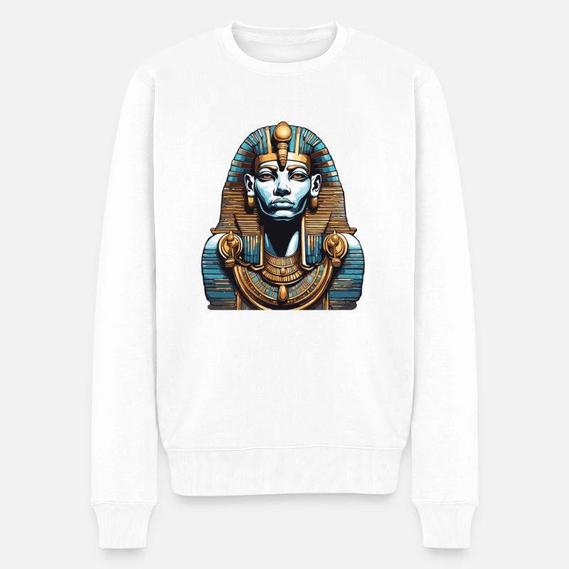 Egypt / Pharaoh / Mummies / Hieroglyphics / Sphinx - Men's Premium Organic Jumper - white