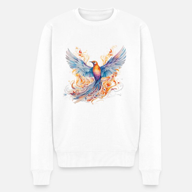 Paradies-Vogel - Männer Premium Bio Pullover - Weiß